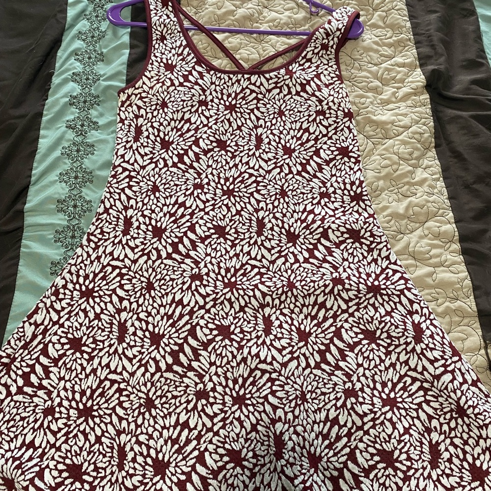 Red and white dress